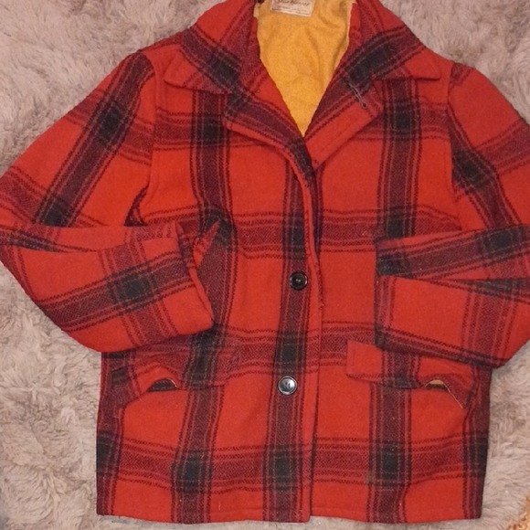 Sears and Roebuck Other - Favorite Thick Wool Vintage Plaid Red Jacket
